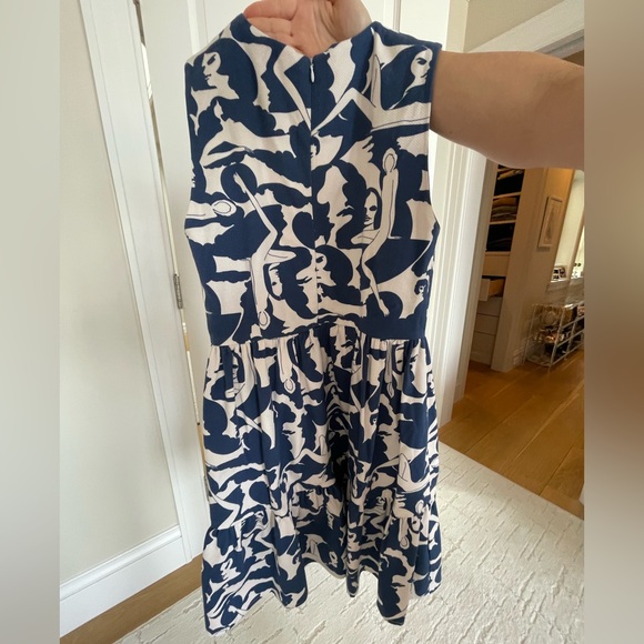 La DoubleJ Blue and White Printed Midi Mid-length Sleeveless Dress Size XS - Picture 3 of 5